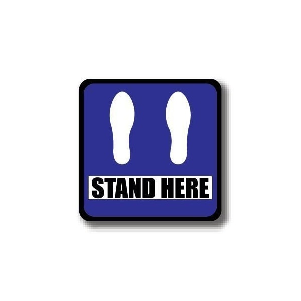 Ergomat 12in SQUARE SIGNS Stand Here DSV-SIGN 144 #2900 -UEN - main